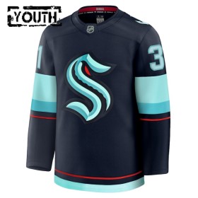 Seattle Kraken Hockeydrakt Fanatics Premium Philipp Grubauer 2024-25 Navy Hjemme - Barn